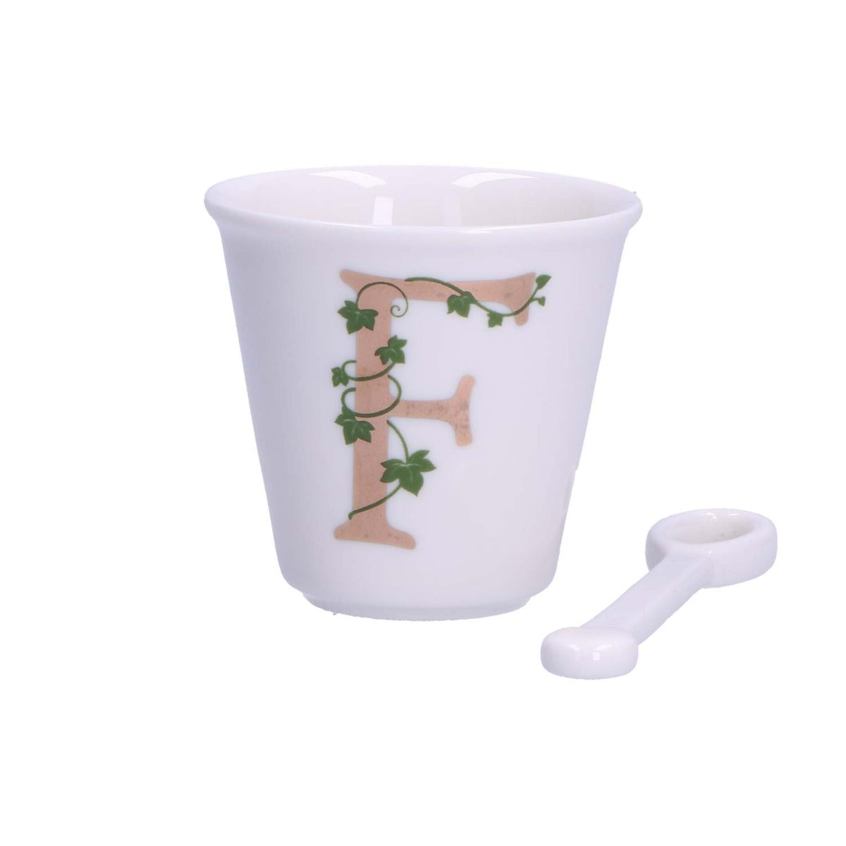 BICCHIERINO CON CUCCHIAIO LETTERA F 75CC LINEA UNICO