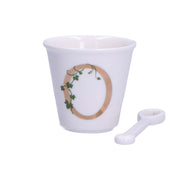BICCHIERINO CON CUCCHIAIO LETTERA O 75CC LINEA UNICO