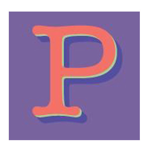 TAZZINA IN CERAMICA 12CL LETTERA P VIOLETT MATT