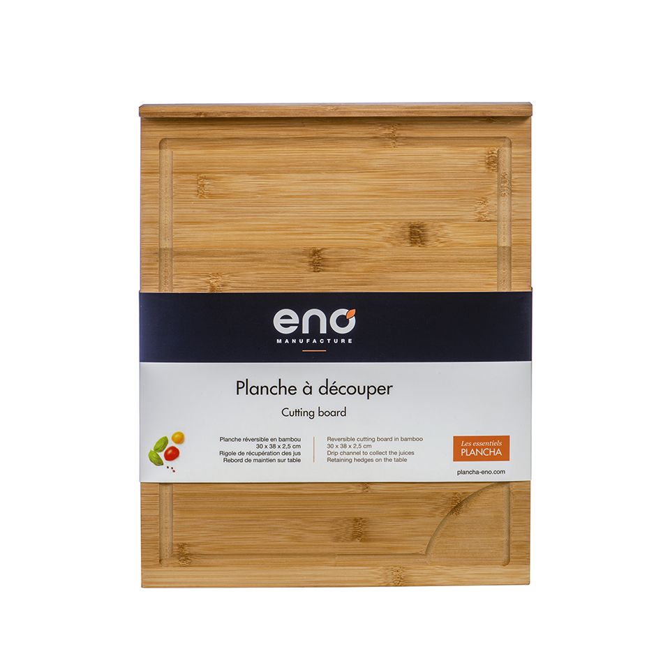 Tagliere Reversibile in Bamboo 30x38x2.5 cm Naturale ENO