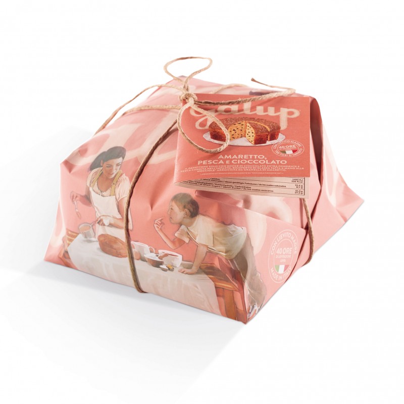 OFFERTA 6 PANETTONI AMARETTI PESCHE E CIOCCOLATO INCARTO COLOR EDITION 750GR