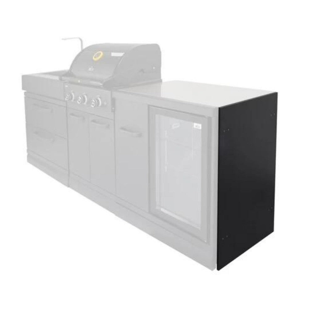 Pannello di Chiusura Laterale per Modulo Cucina Esterna 88.5 cm Nero GRLLR