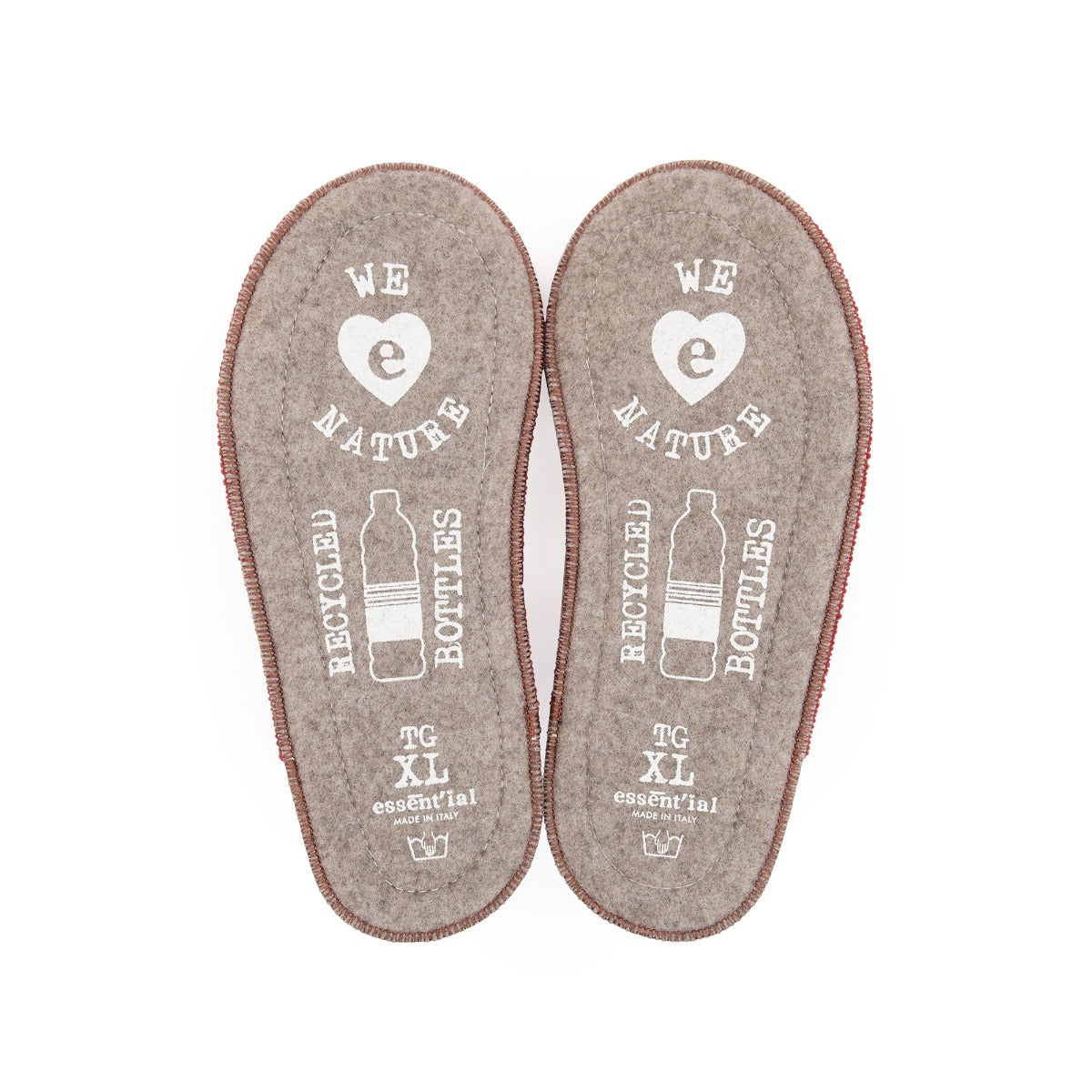 PANTOFOLE "LA PANTOFOLA SABBIA/ROSSO" M TG.35/38