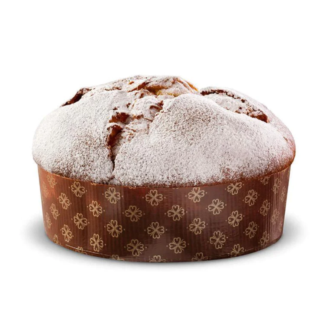 SCATOLA REGALO CON PANETTONE GALUP PARADISO 750GR + CREMA SPALMABILE PISTACCHIO + SPALMINO