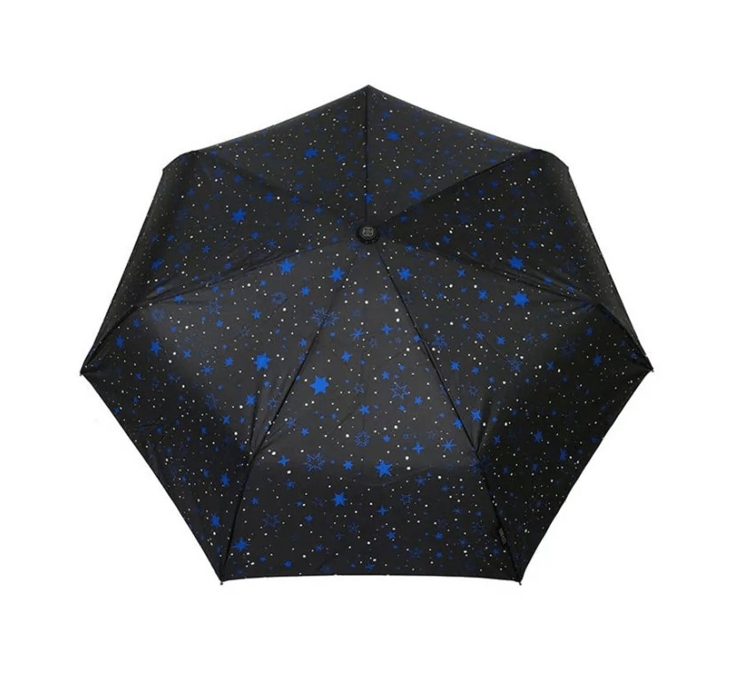 OMBRELLO PIEGHEVOLE CON STELLE BLU