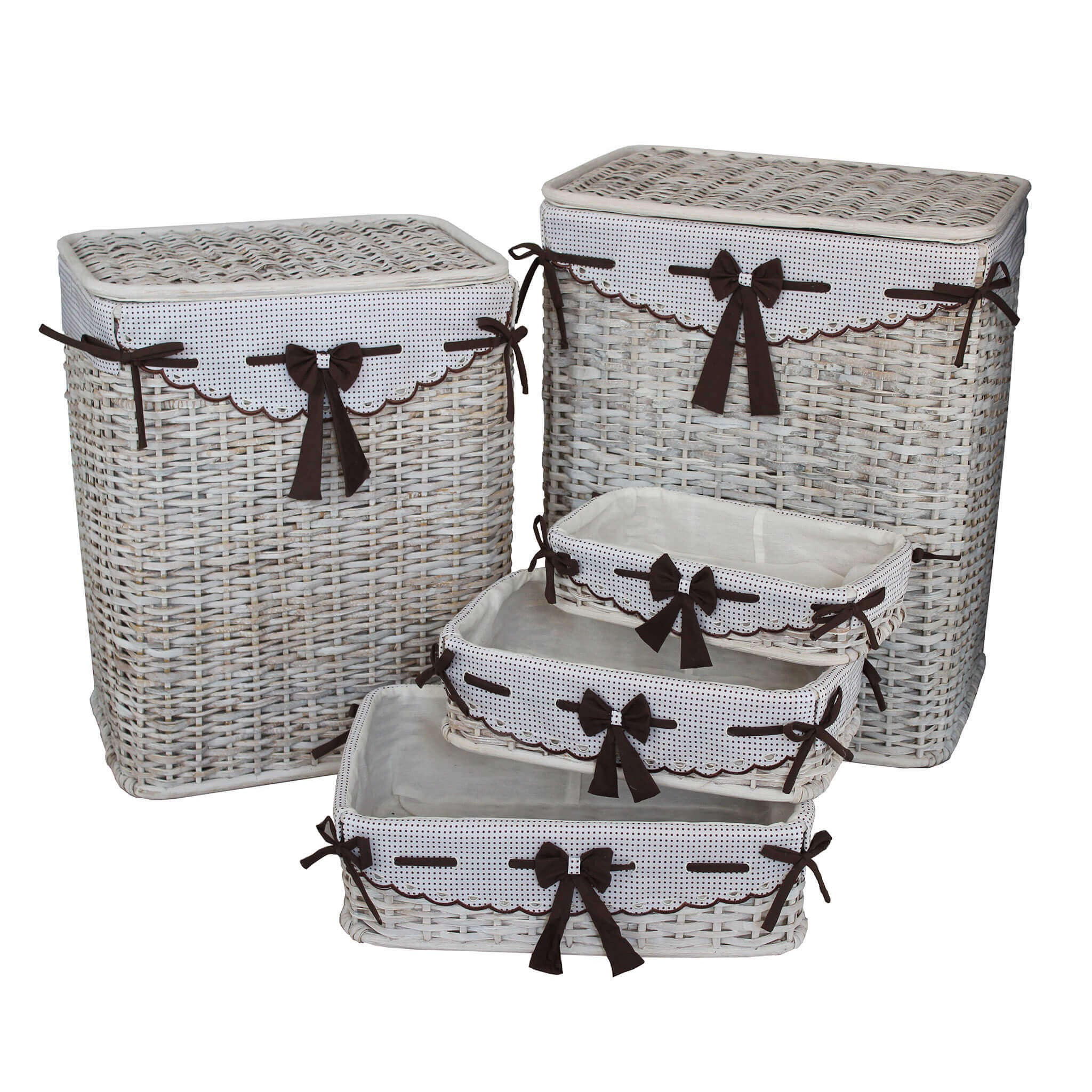 SET DI 5 CESTI PORTA BIANCHERI