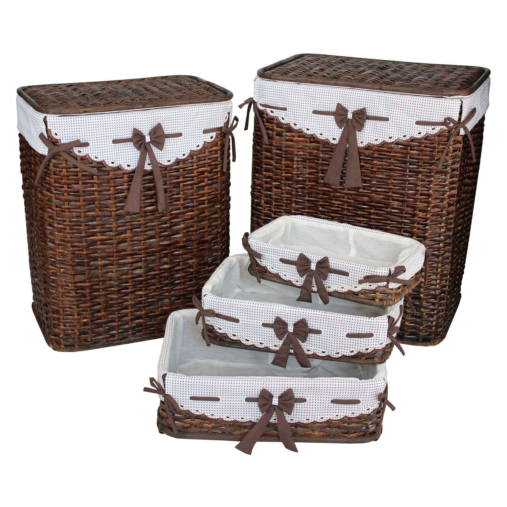 SET DI 5 CESTI PORTA BIANCHERI