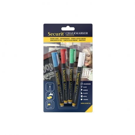 SET 4 PENNARELLI A GESSO LIQUIDO CON PUNTA FINE
