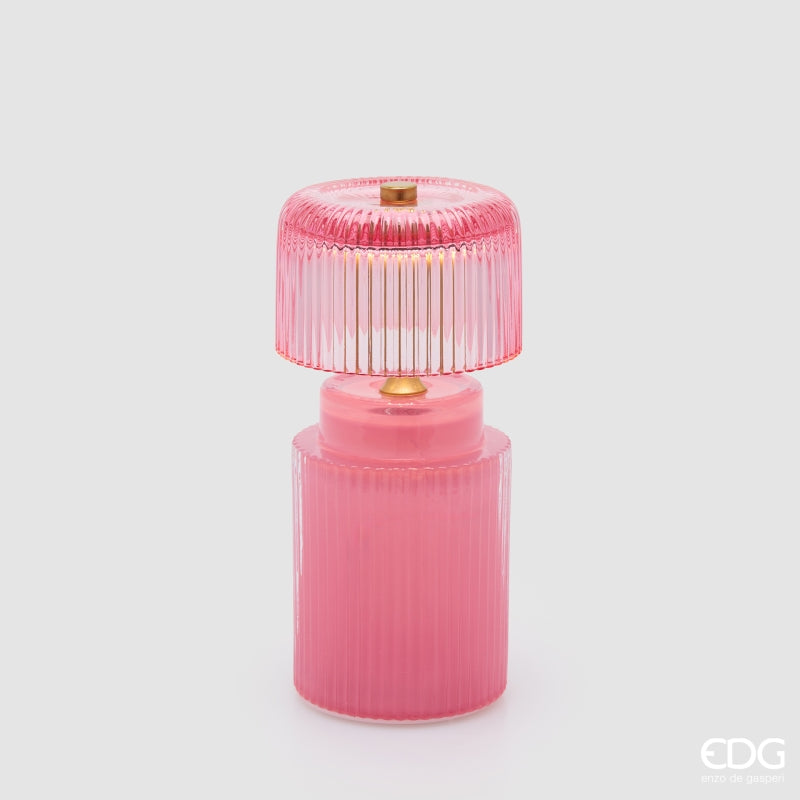Lampada da Tavolo LED Parasol H21,5 D10cm Rosa EDG