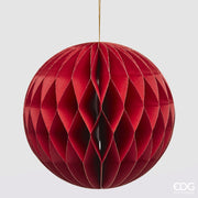 PALLINA DI NATALE ORIGAMI, Ø20CM, ROSSO