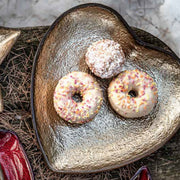 PIATTO CUORE ORO IN VETRO