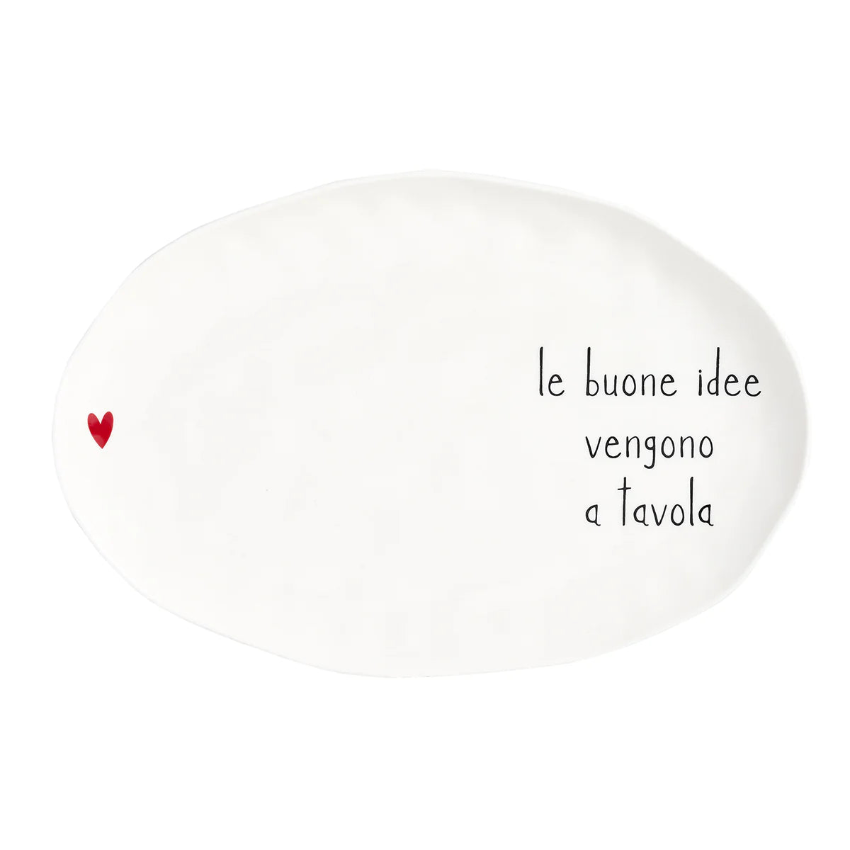 Piatto ovale "Le Buone Idee" 36.6x24.5cm