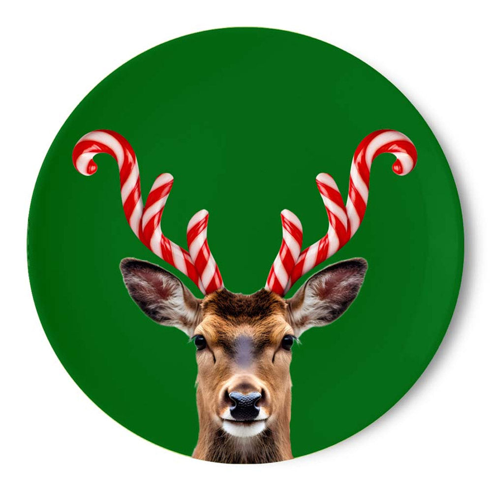 PIATTO PANETTONE IN CERAMICA Ø18CM VERDE