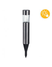 PICCHETTO SOLARE LED DA GIARDINO PLASTICA FINITURA ALLUMINIO POLE