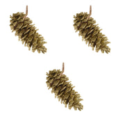 OFFERTA 3 PIGNE DA APPENDERE ORO CHIARO 13CM