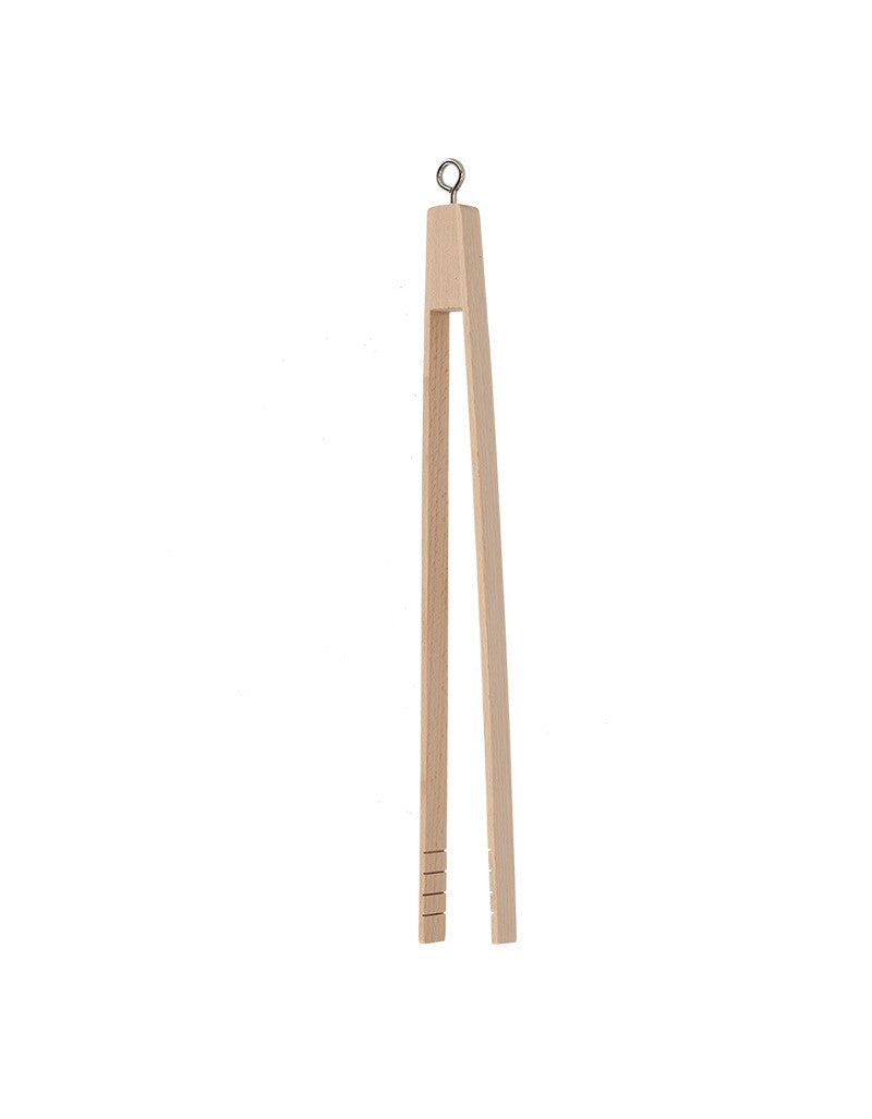 Pinza per Barbecue in Legno di Faggio 37.3 cm Naturale
