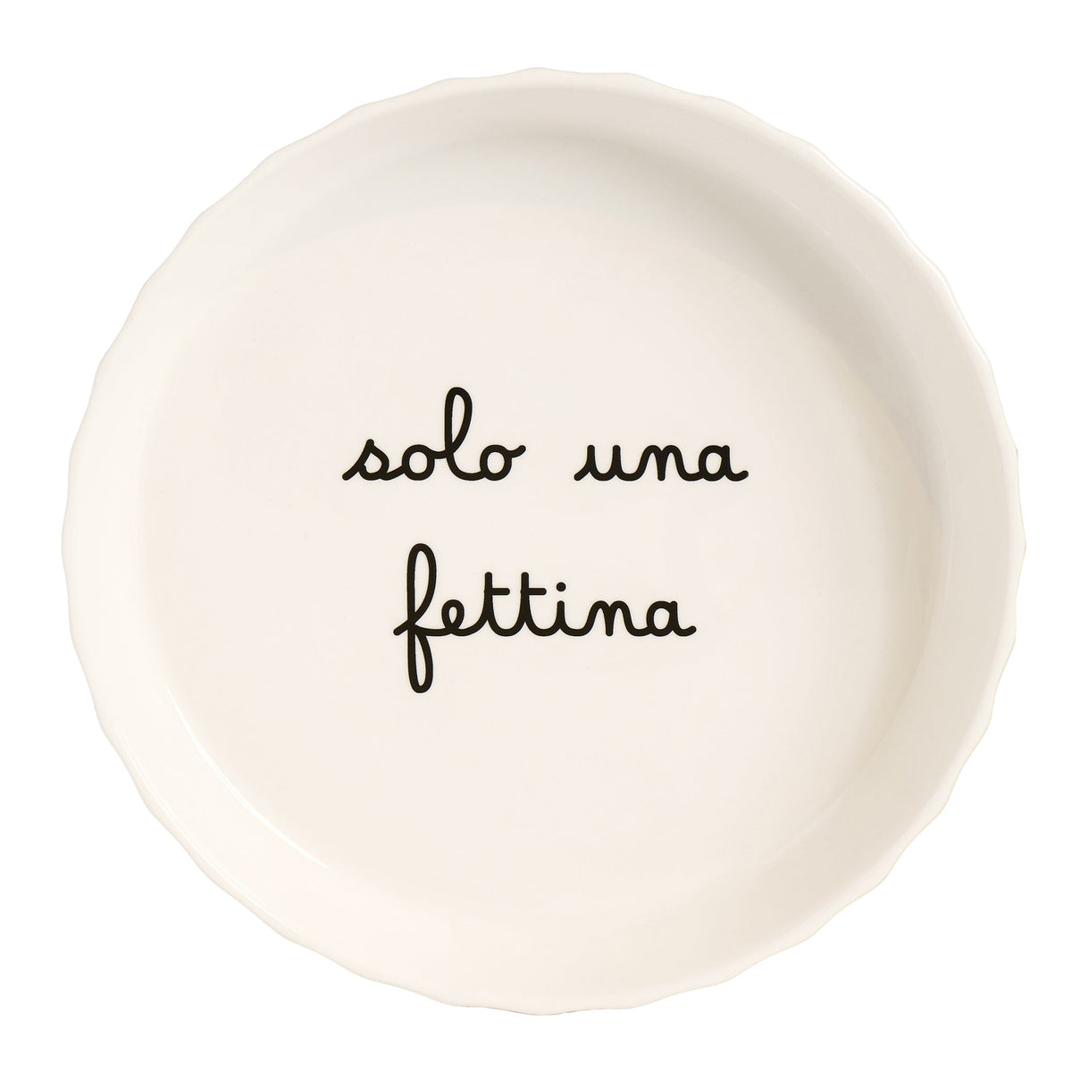 Tortiera in gres D26cm Bianco con decoro nero Simple Day