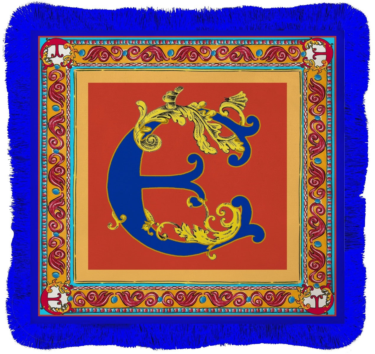 TOVAGLIETTA AMERICANA "D" 38X38 CM - ORTIGIA