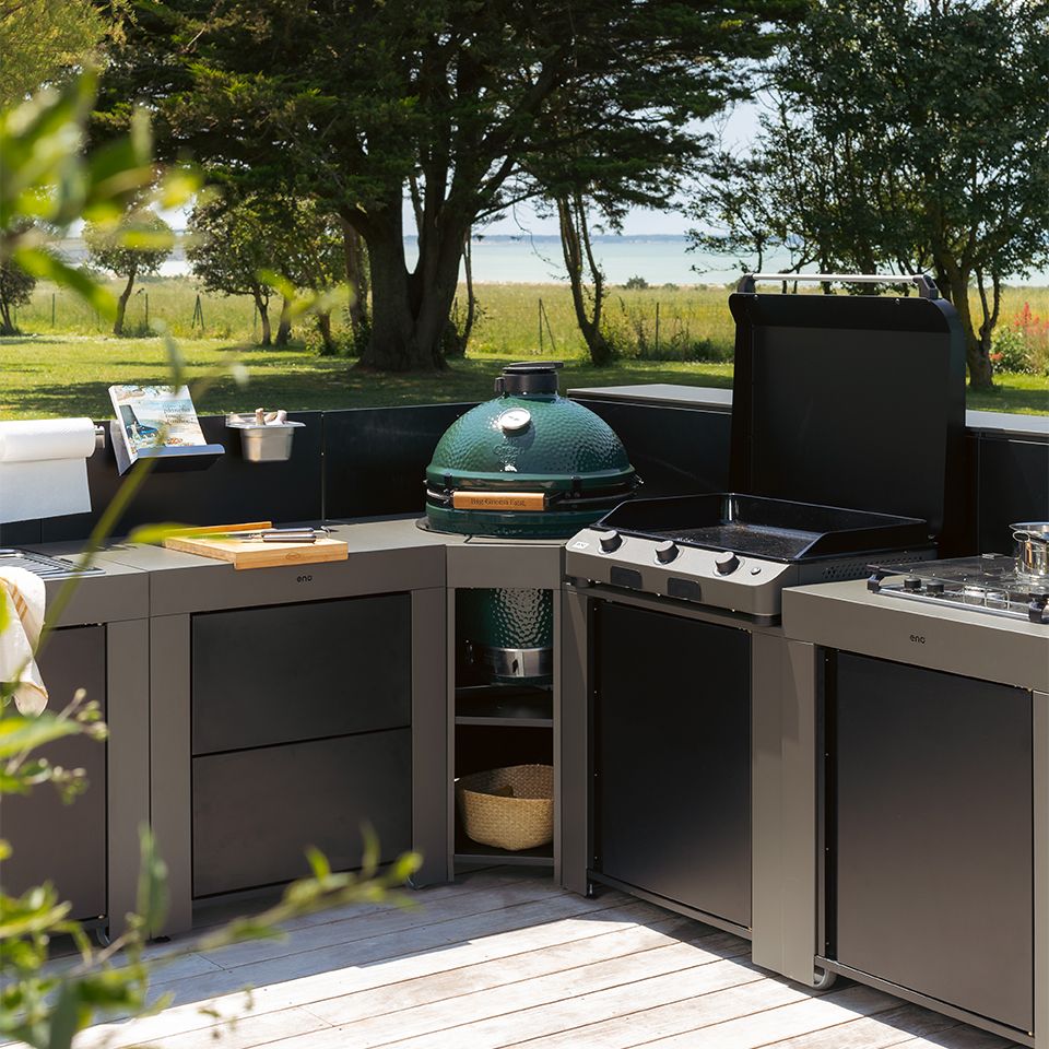 ENO Modulo angolare per Kamado 115x82x82 cm grigio cargo