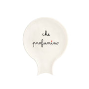 Poggiamestoli Che profumino grande 15x19cm Bianco con scritta Nera Simple Day