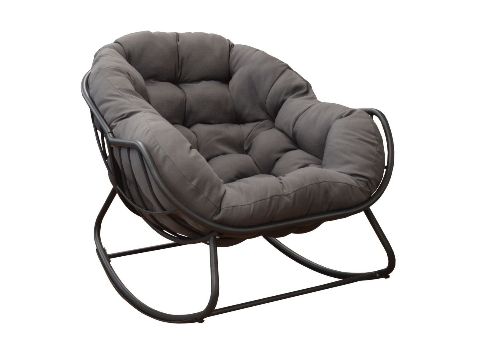 POLTRONA A DONDOLO ROYAL II ROCKING GRIGIO