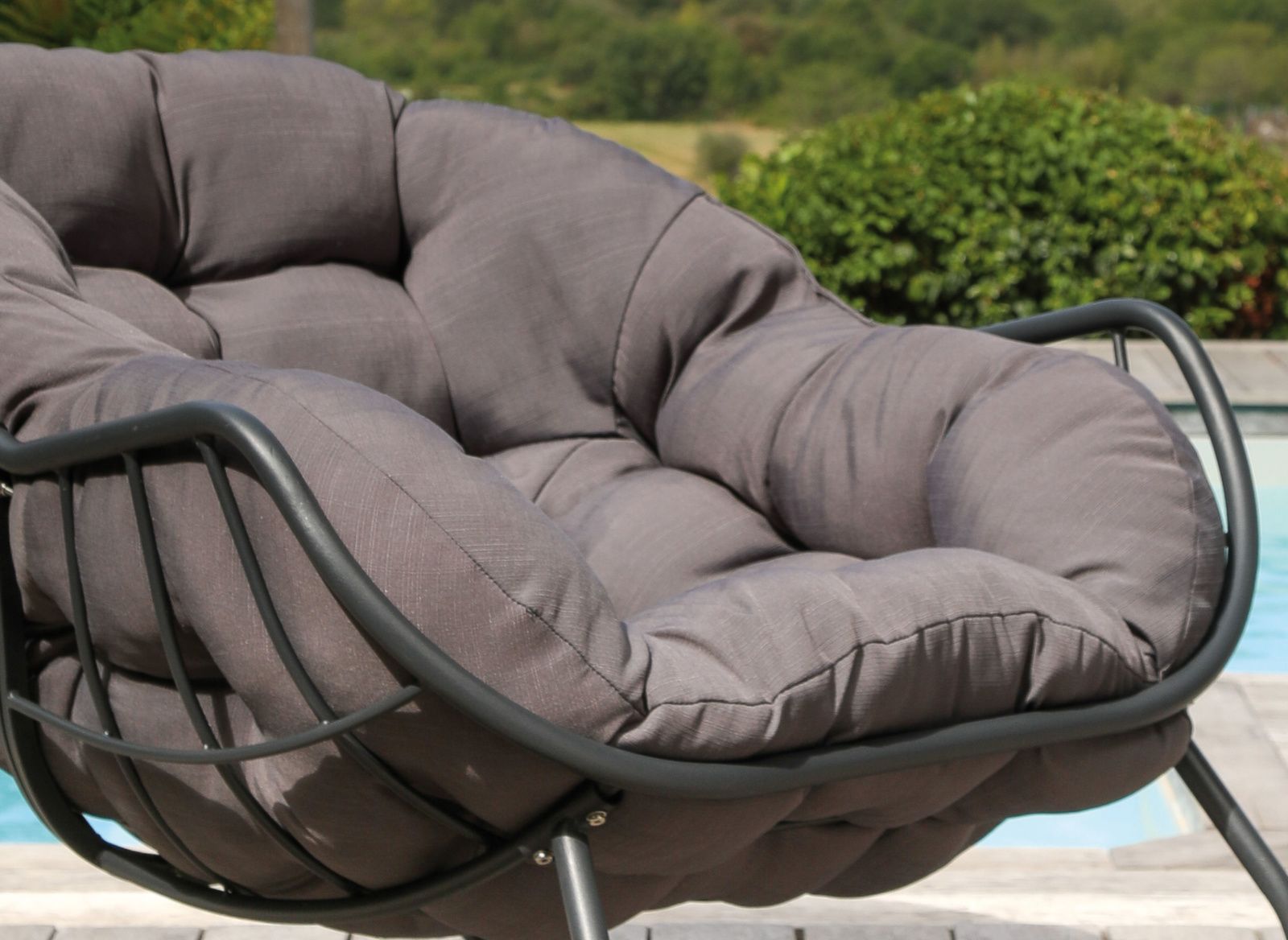 POLTRONA A DONDOLO ROYAL II ROCKING GRIGIO