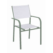 POLTRONA IMPILABILE PALMA COLOR MANDORLA VERDE E BIANCO PERLA