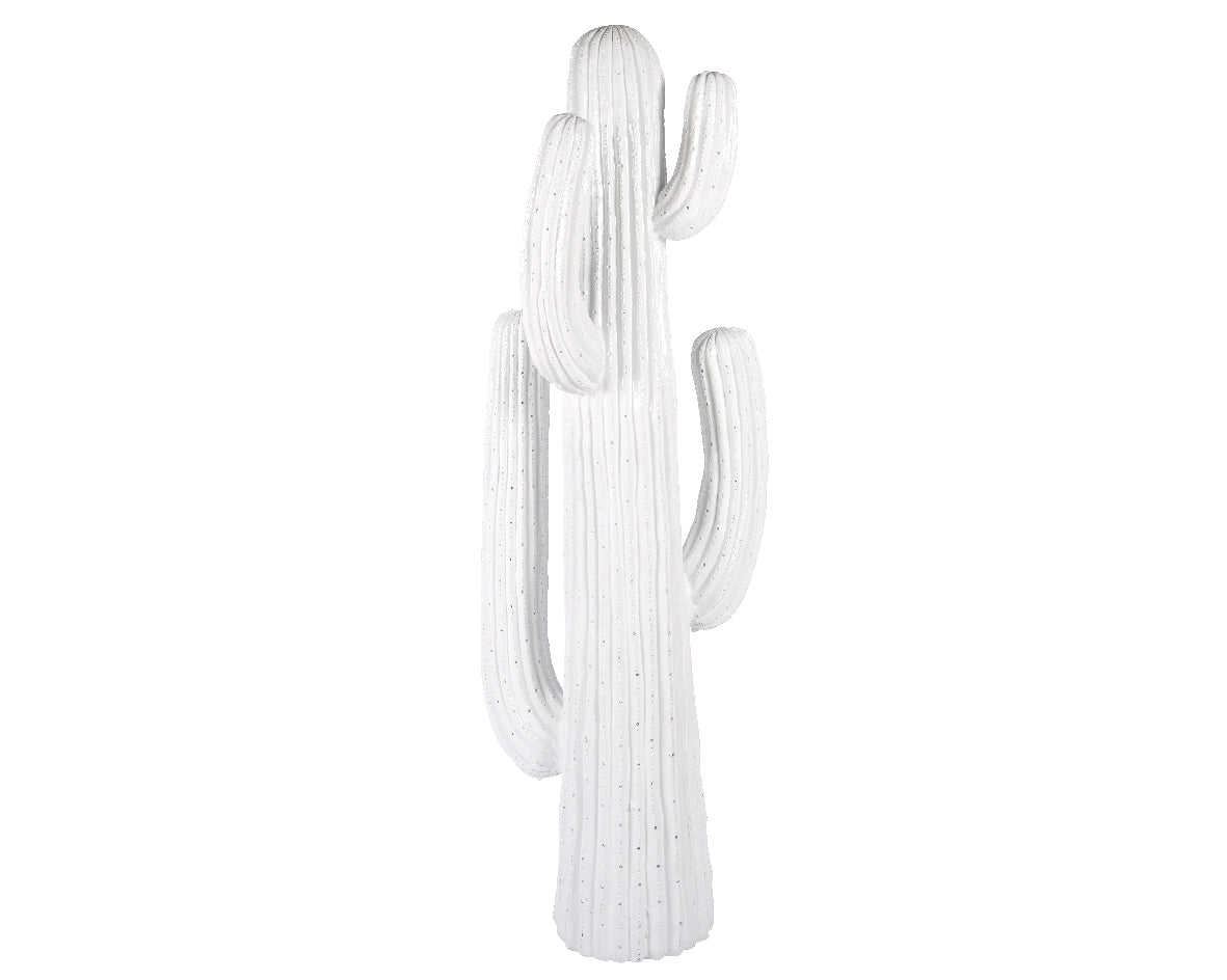 CACTUS POLIRESINA 40X28X124CM BIANCO