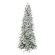 ALBERO DI NATALE INNEVATO, CARSON SLIM, 180CM, BIANCO