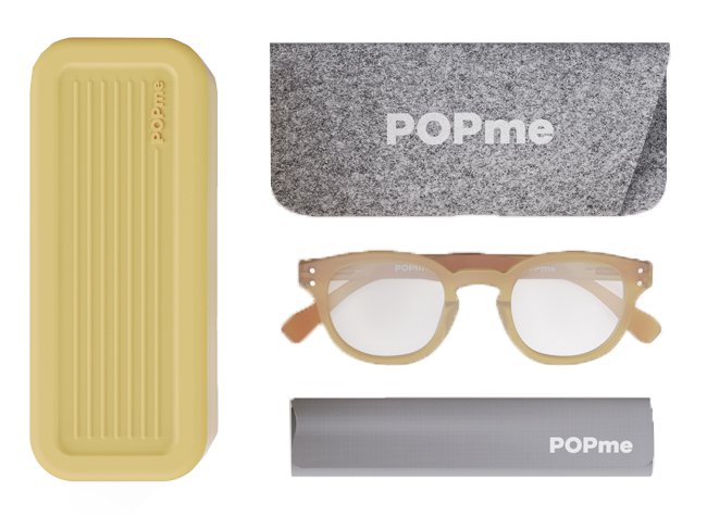OCCHIALI DA VISTA POPME GLASSES YELLOW PEACH +1 (DISP.MEDICO)