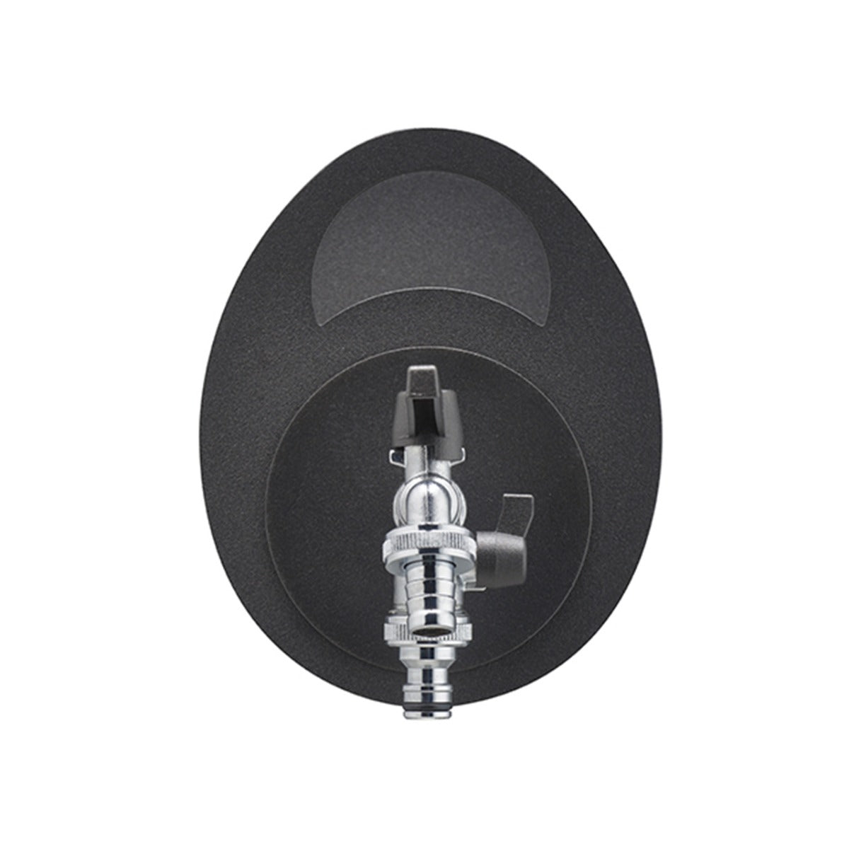 PORTATUBO DA MURO CON RUBINETTO A DOPPIA USCITA ANTRACITE