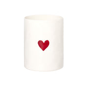 Portamestoli e posate 14x18cm bianco cuore rosso Simple Day