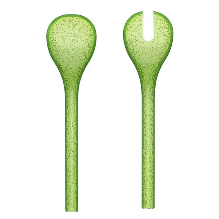 POSATE DA INSALATA IN METACRILATO VERDE LIMONE