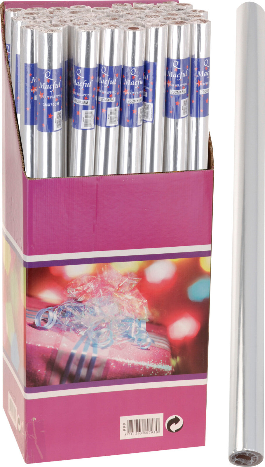 OFFERTA 3 ROTOLI CARTA TRASPARENTE NATALIZIA 70X500CM