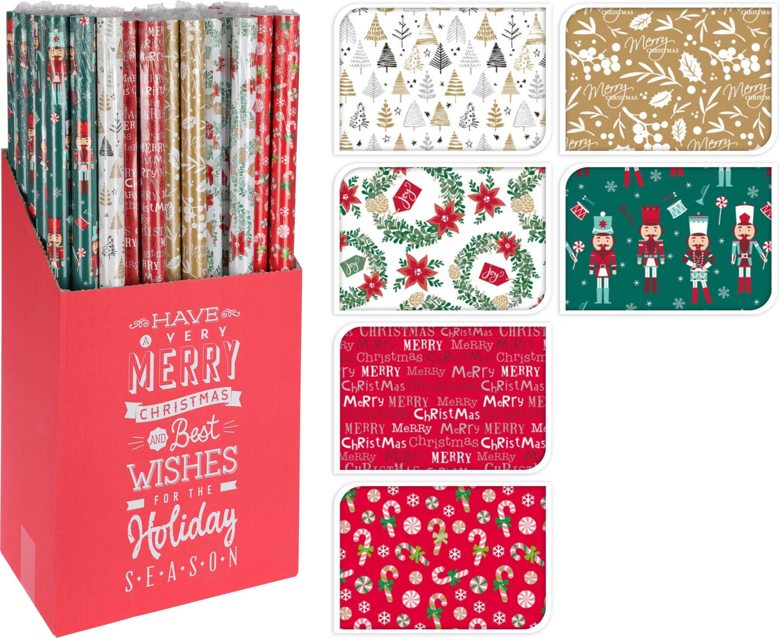 OFFERTA 3 ROTOLI DI CARTA REGALO NATALIZIA 70X200CM ASSORTITA