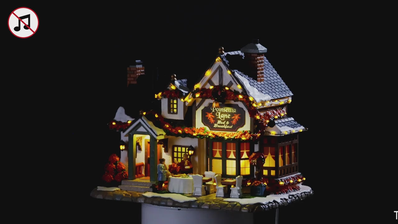 Video laden: Poinsettia Lane Bed &amp; Breakfast - LEMAX COD. 65525