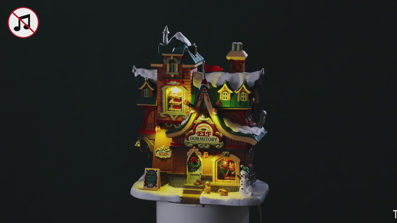 Charger la vidéo : Santa's Elf Dormitory - LEMAX COD. 65533
