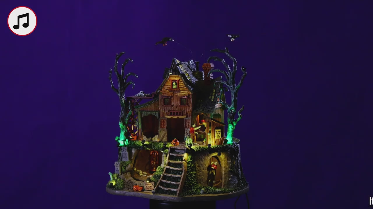 Video laden: The Cursed Cabin - LEMAX COD. 65511 adattatore (4.5 V) incluso