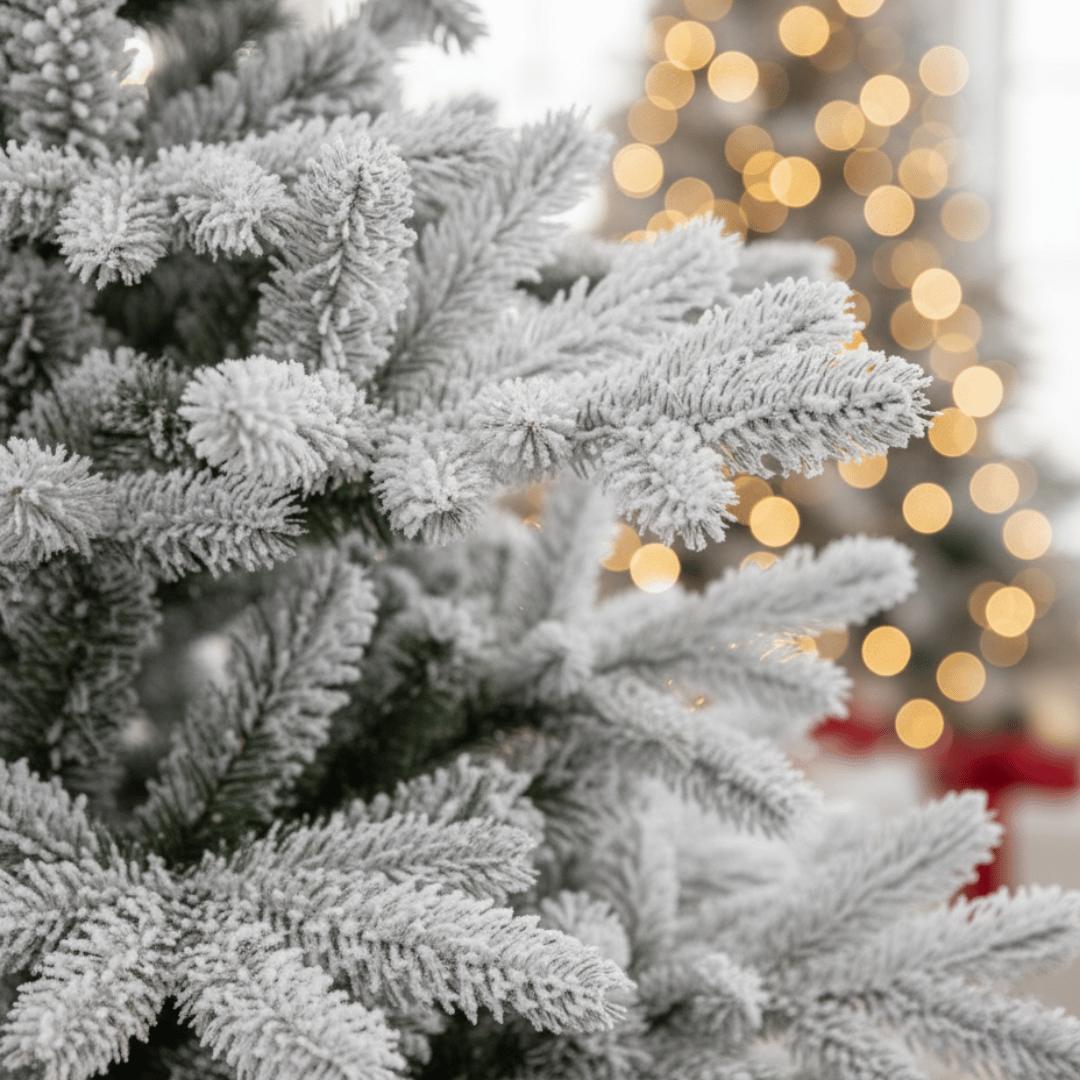 Albero di Natale Abete Maiorca floccato 180 cm Innevato