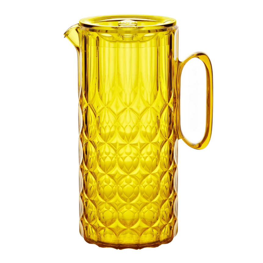 CARAFFA CON COPERCHIO "VANITY" IN CRISTALLO ACRILICO BIO GIALLA