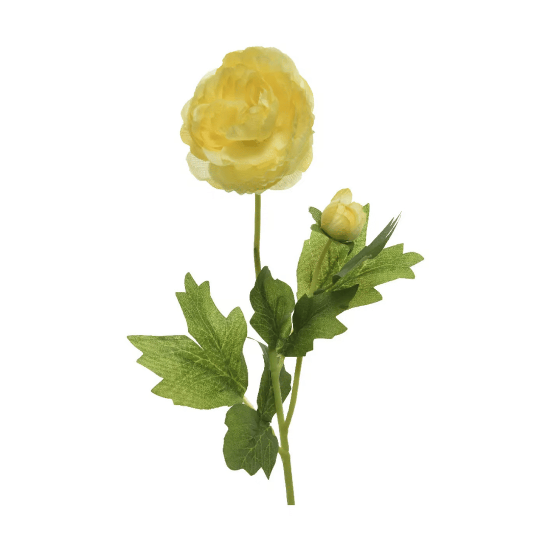 CAMELIA GIALLA ARTIFICIALE 10X8X57CM