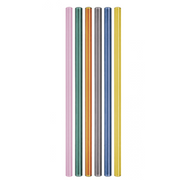SET 6 CANNUCCE COLORATE IN VETRO BOROSILICATO