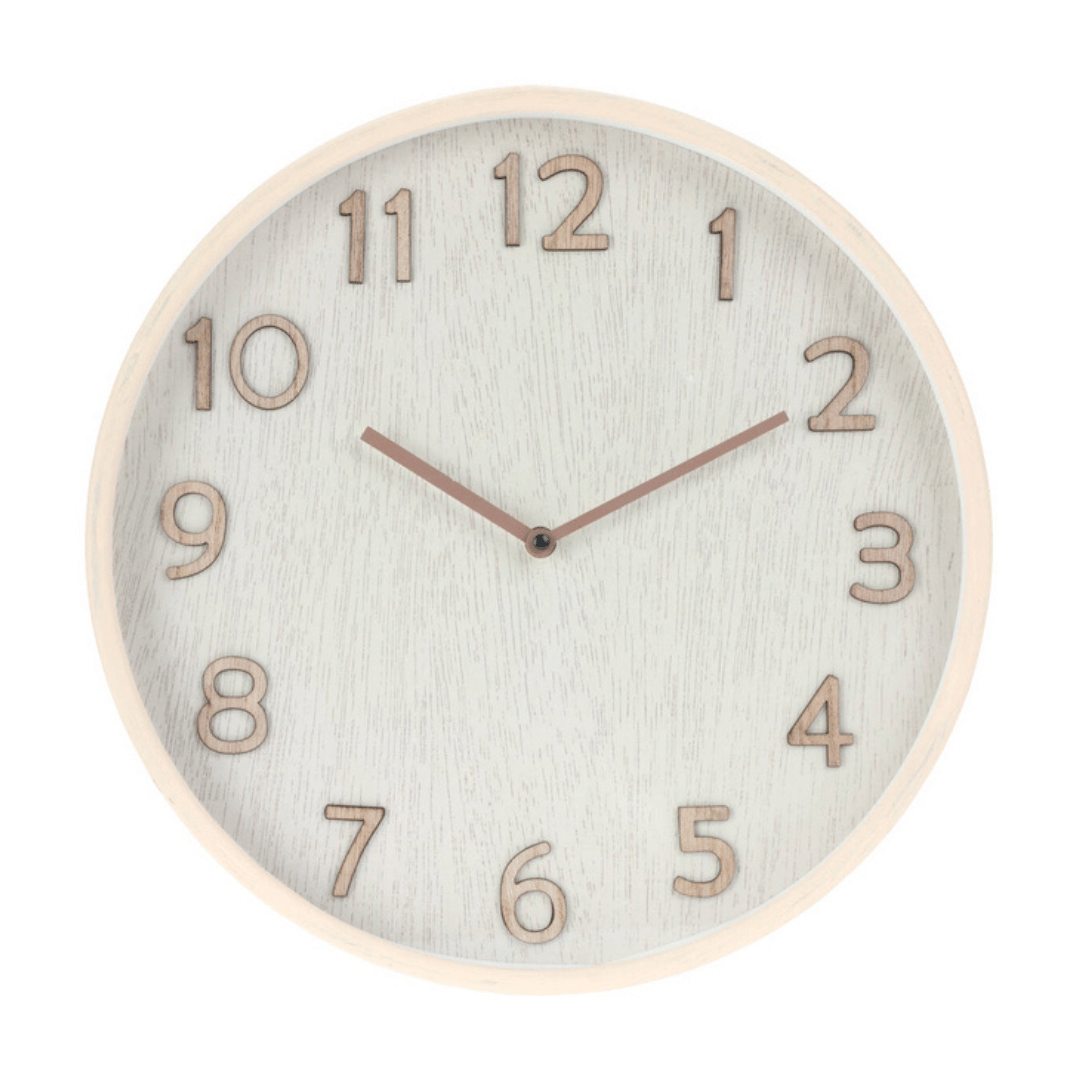 OROLOGIO DA PARETE IN LEGNO OLMO 38CM