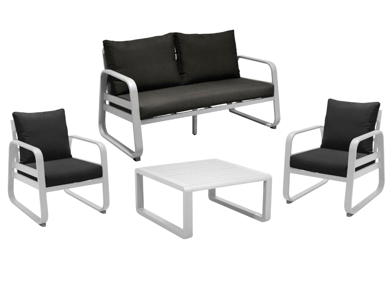 SALOTTO DA GIARDINO TONIO BIANCO/GRIGIO