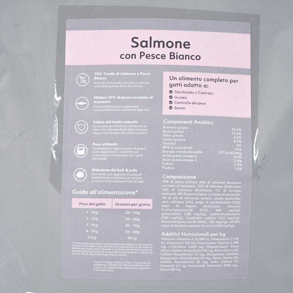 CROCCHETTE PERAGA PER GATTO ADULTO STERILIZZATO 5KG SALMONE CON PESCE BIANCO