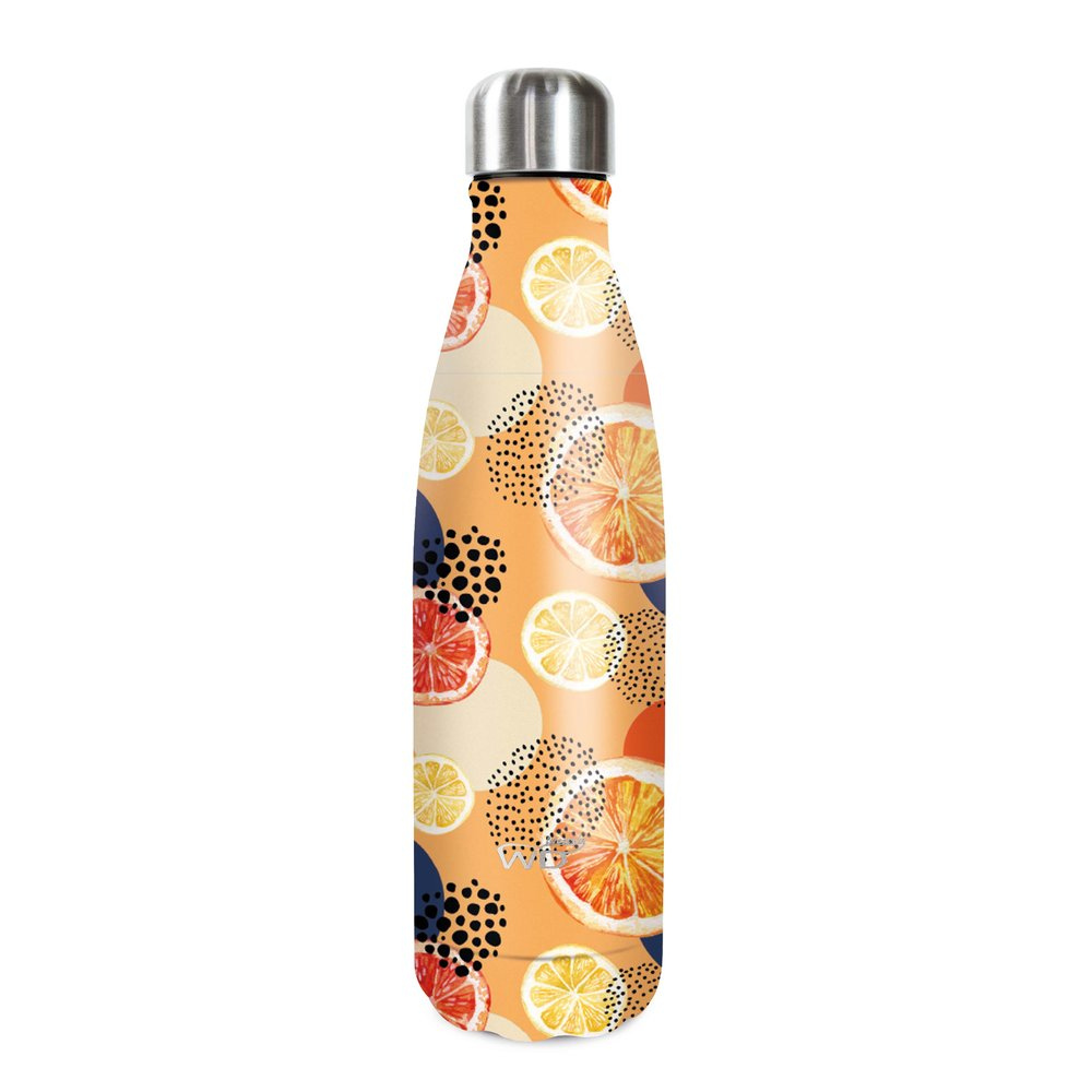 BOTTIGLIA TERMICA 500ML DECORAZIONE ARANCIA