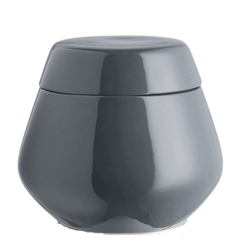 GIARA BARATTOLO IN PORCELLANA 17x16 CM GRIGIO SCURO LAMART