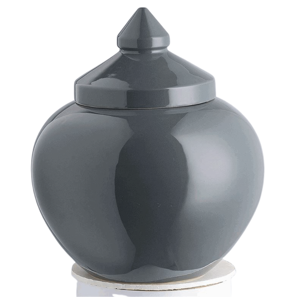 POTICHE DI PORCELLANA 25 CM GRIGIO SCURO LAMART