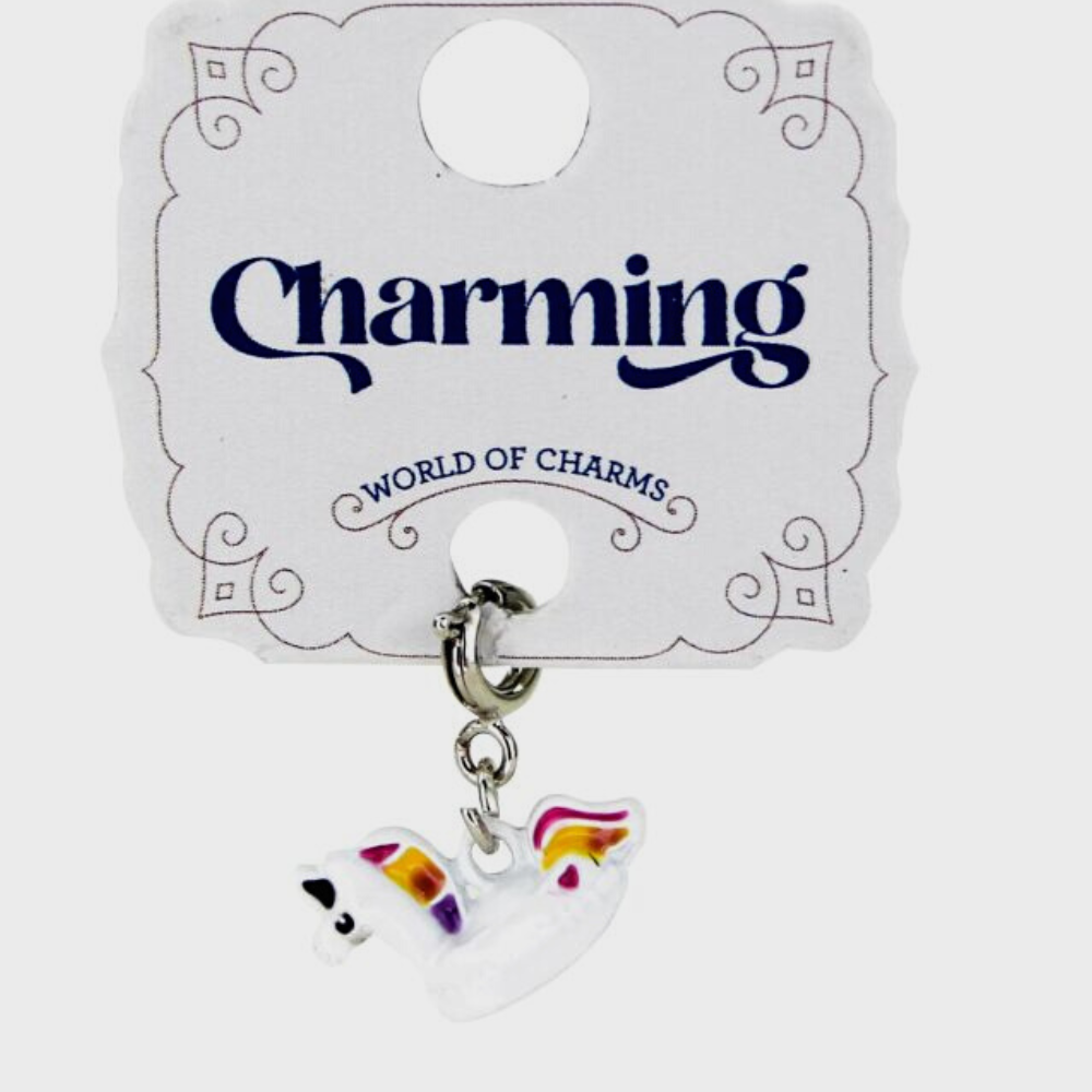 CIONDOLO AFFASCINANTE UNICORNO IN METALLO CHARMING