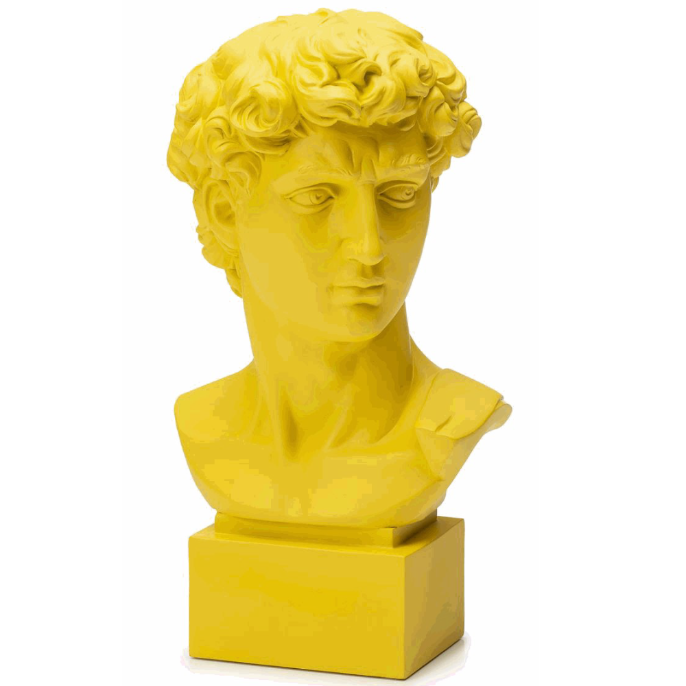 BUSTO GIALLO DAVID DI MICHELANGELO 35 CM LAMART